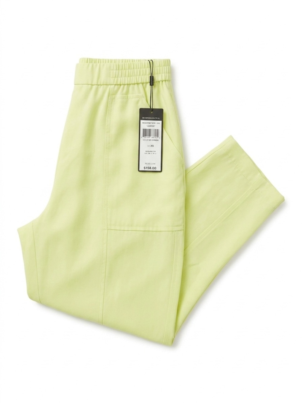 NWT BCBG MAX AZRIA "Jarred" High-Waist Cargo Pants in Bt. Citron - XS